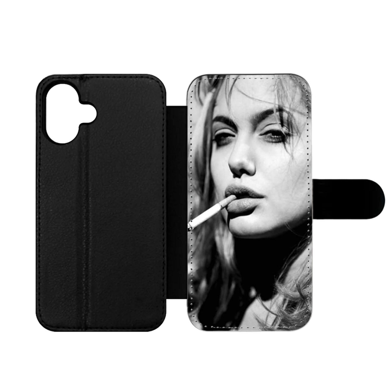 Angelina Jolie Smoking Wallet iPhone Case