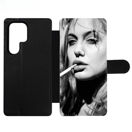 Angelina Jolie Smoking Wallet Samsung Case