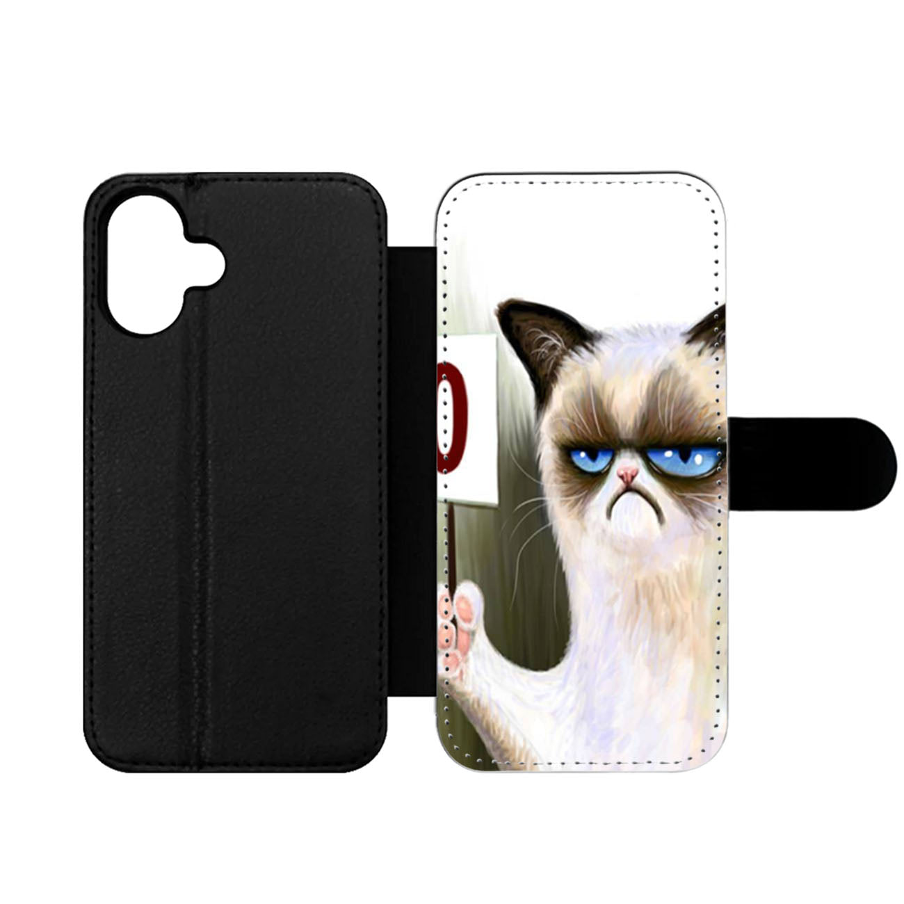 Angry Cat Grumpy Wallet iPhone Case