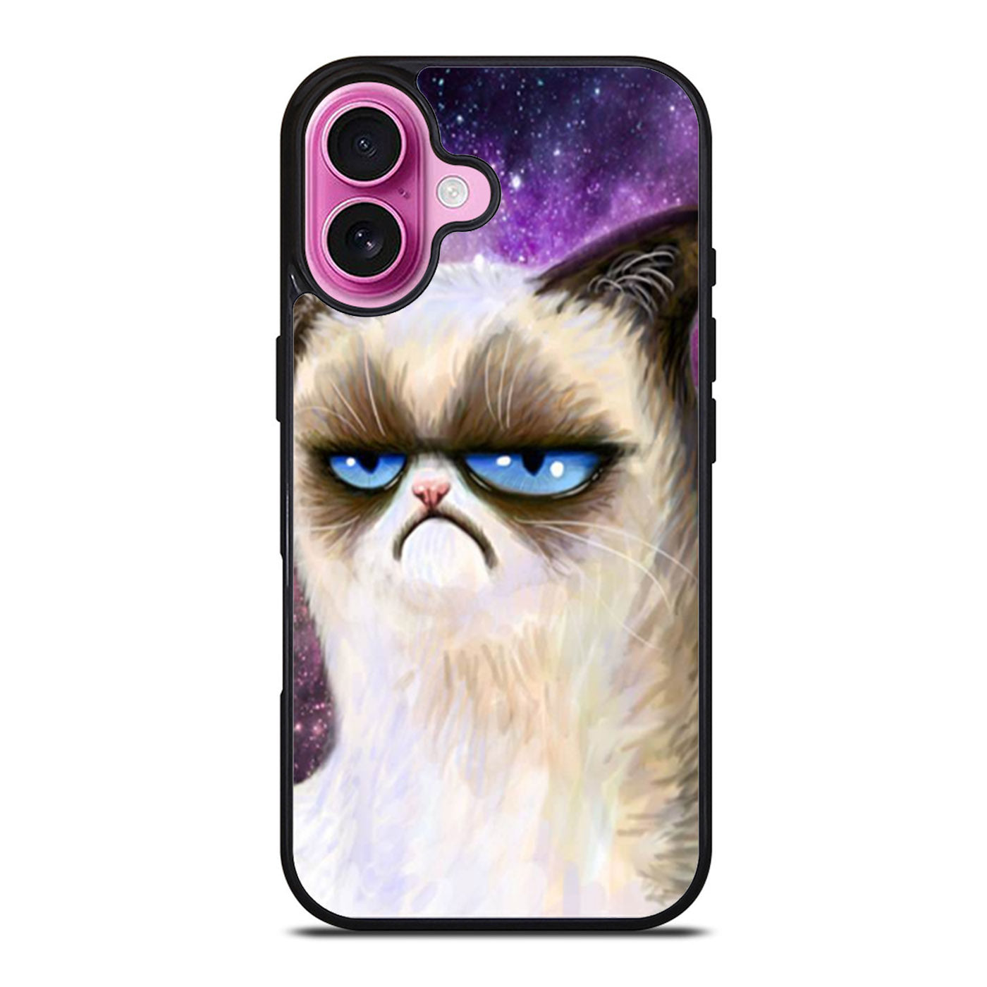 Angry Cat Grumpy Nebula iPhone Case Cover