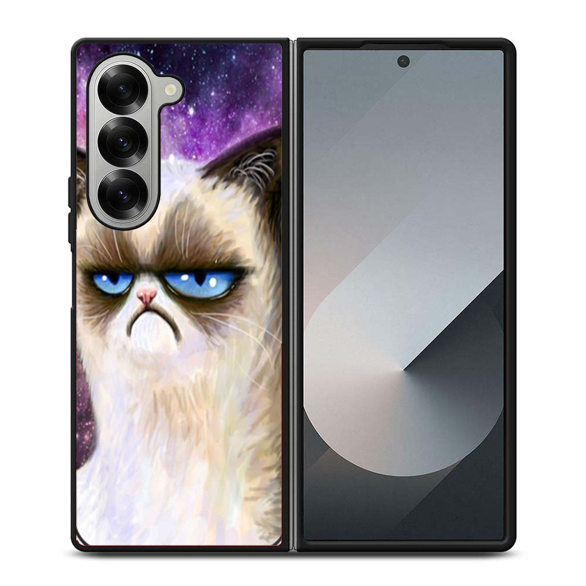 Angry Cat Grumpy Nebula Samsung Z Fold 6 Case