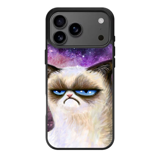 Angry Cat Grumpy Nebula iPhone 17 Pro Max Case