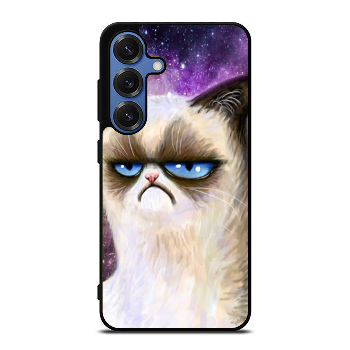 Angry Cat Grumpy Nebula Samsung S25 Ultra Case