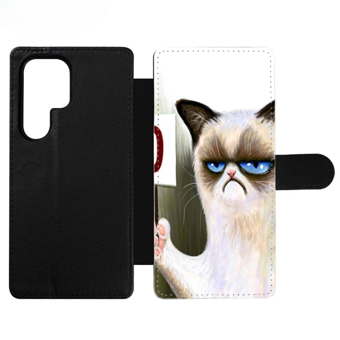 Angry Cat Grumpy Wallet Samsung Case