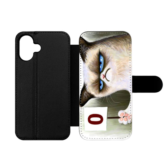 Angry Grumpy Cat Wallet iPhone Case