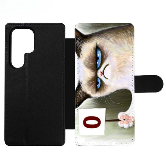 Angry Grumpy Cat Wallet Samsung Case