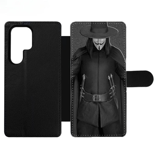Anonymous Guy Fawkes Mask Wallet Samsung Case