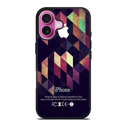 Apple Black Geometric iPhone Case Cover