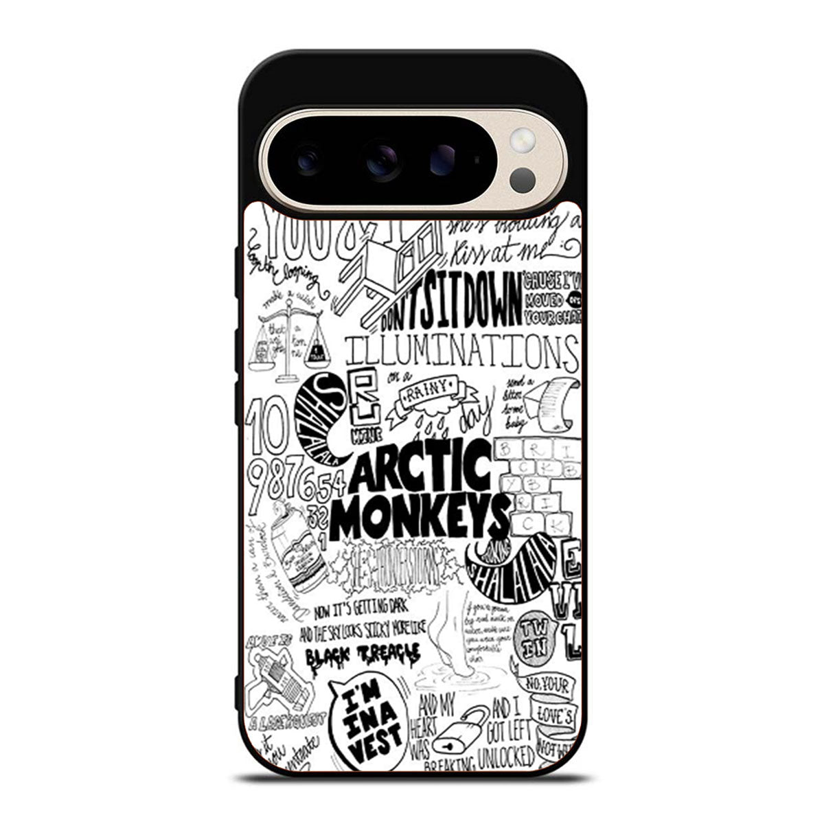 Arctic Monkeys typography illustration Google Pixel 9 Pro Case