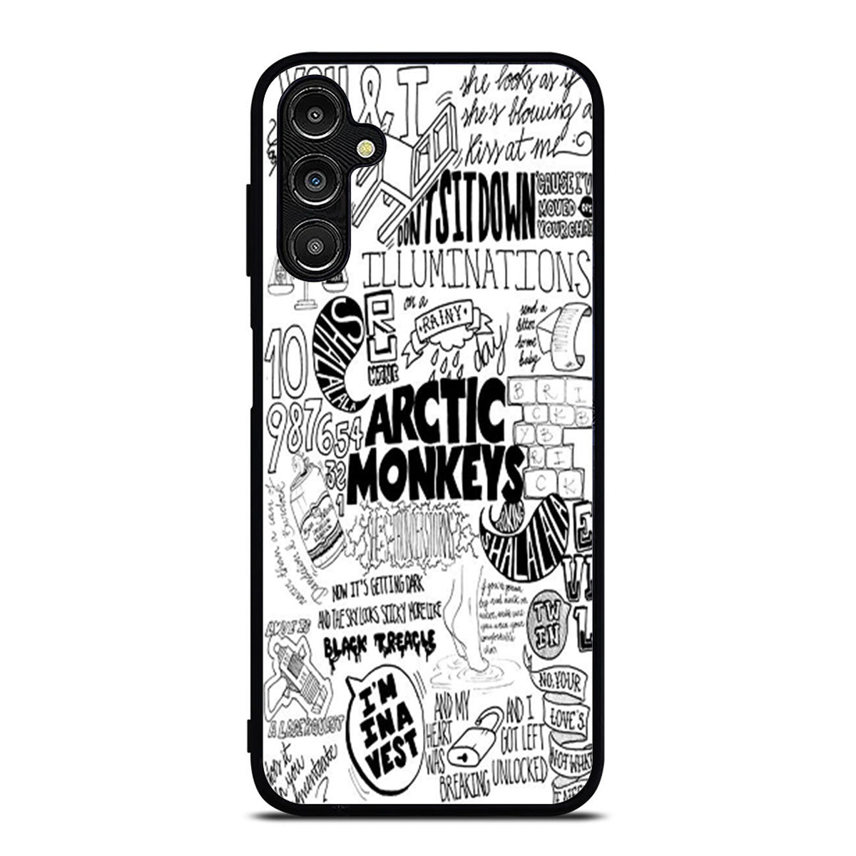Arctic Monkeys typography illustration Samsung A16 Case