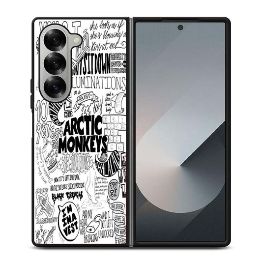 Arctic Monkeys typography illustration Samsung Z Fold 6 Case