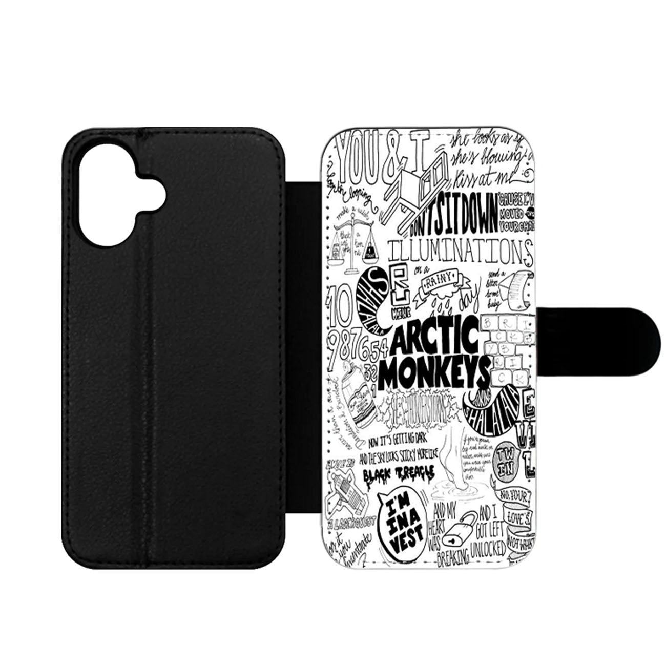 Arctic Monkeys typography illustration Wallet iPhone Case