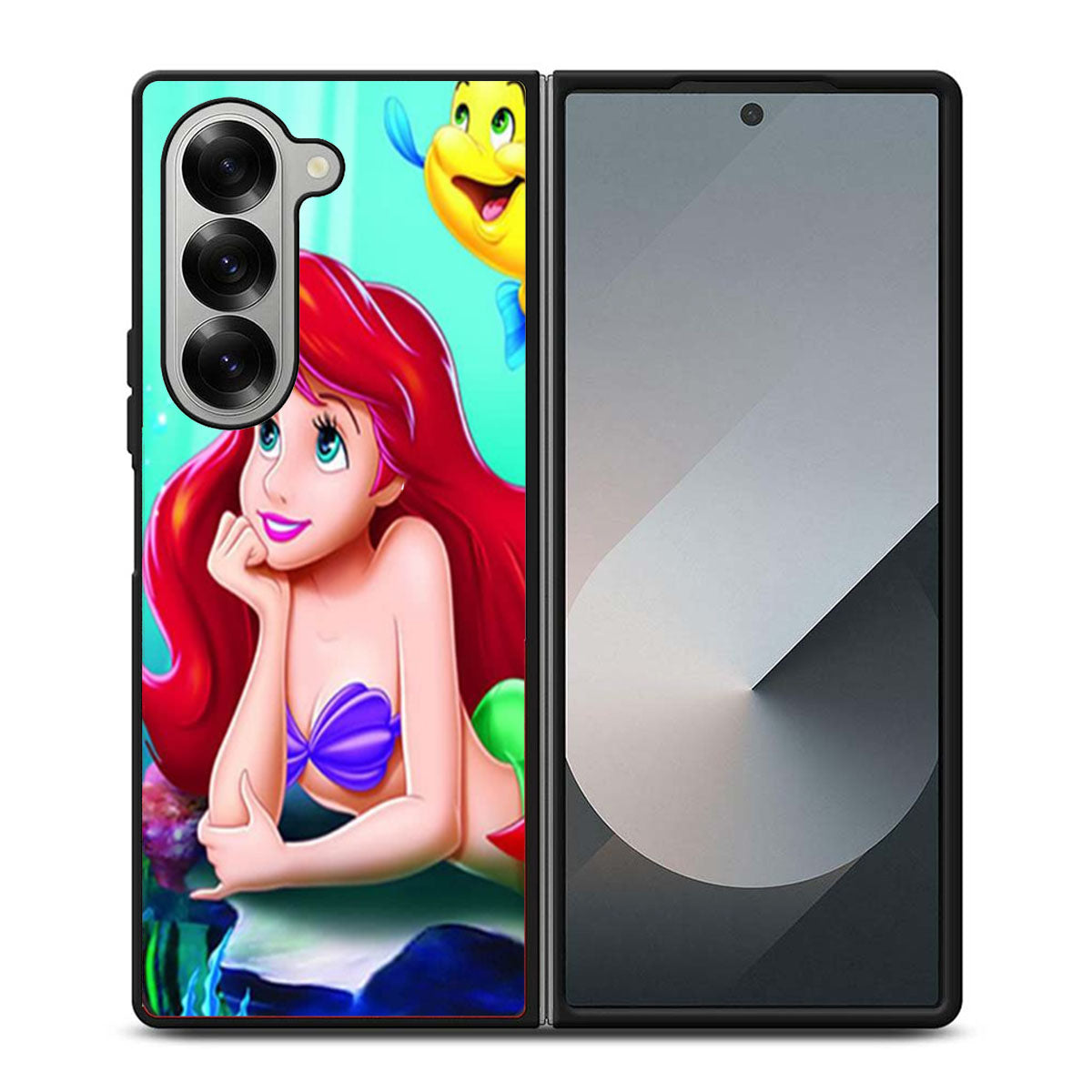 Ariel Flounder The Little Mermaid Samsung Z Fold 6 Case