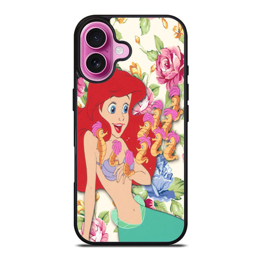 Ariel Little Mermaid Floral Disney iPhone Case Cover