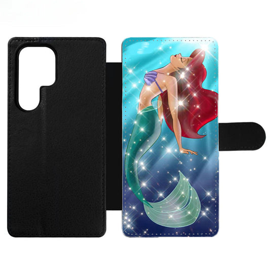 Ariel Little Mermaid Galaxy Wallet Samsung Case