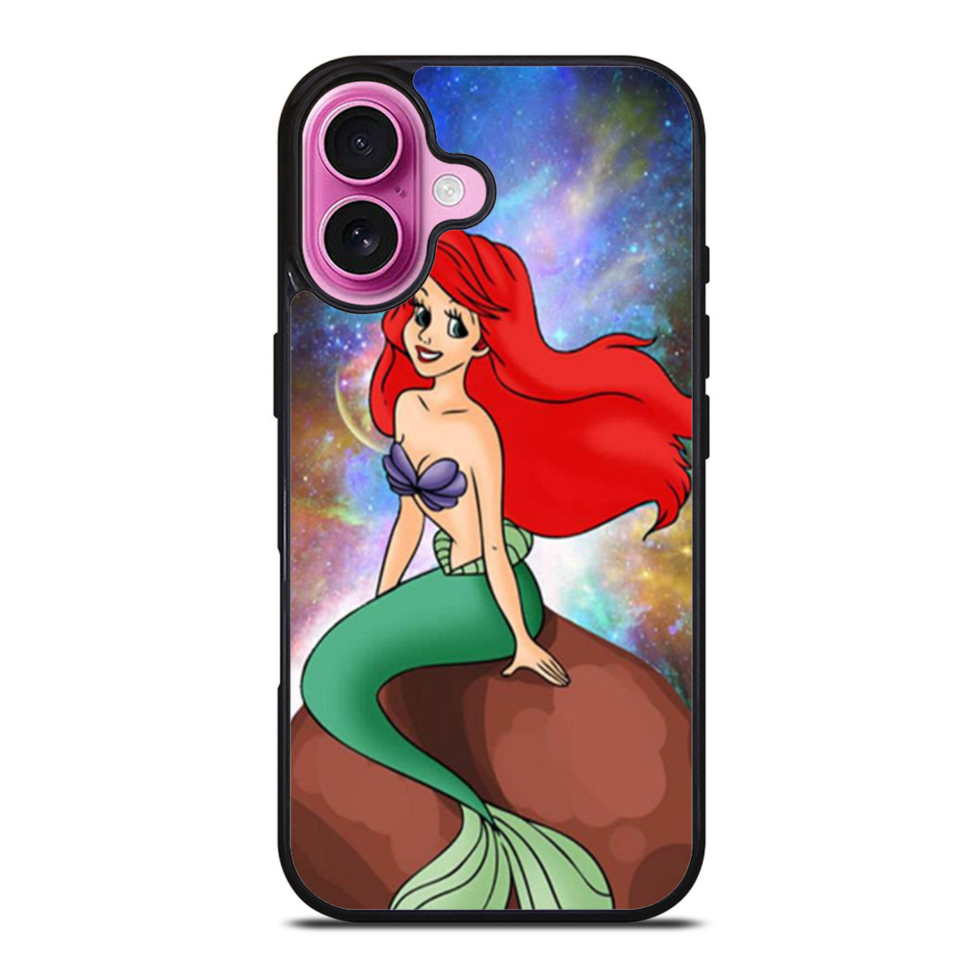 Ariel Little Mermaid In Galaxy Space iPhone Case Cover