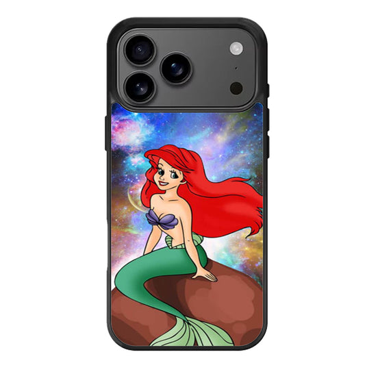 Ariel Little Mermaid In Galaxy Space iPhone 17 Pro Max Case