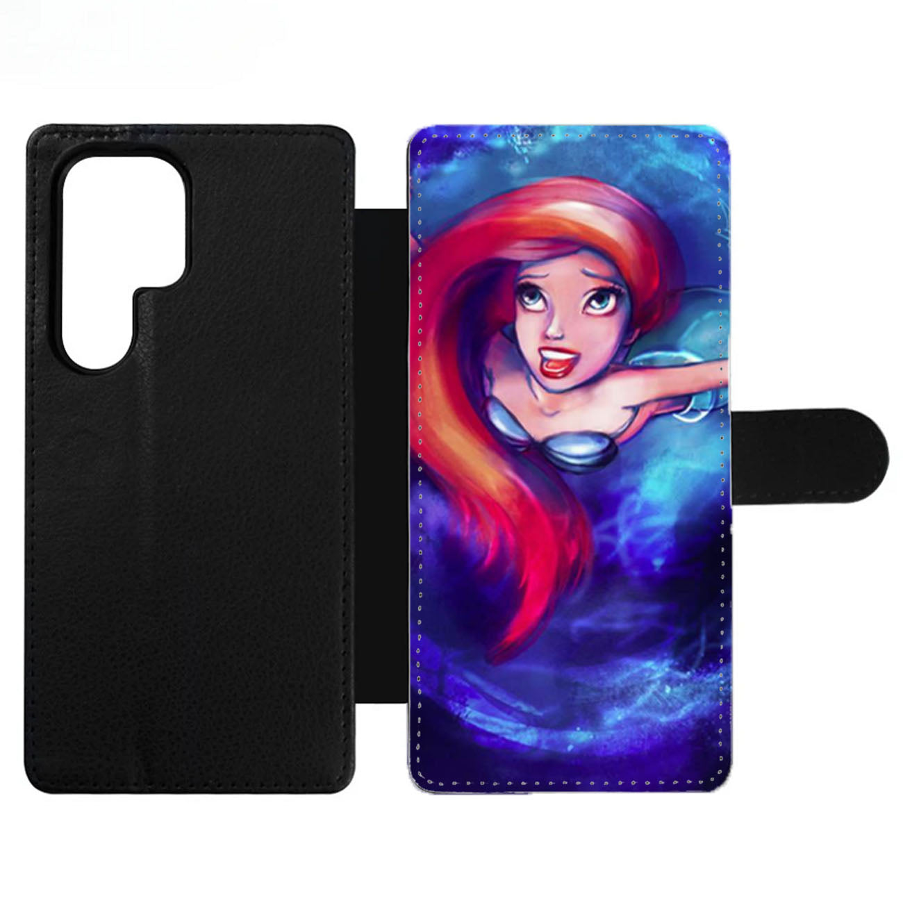 Ariel Little Mermaid Sparkling Wallet Samsung Case