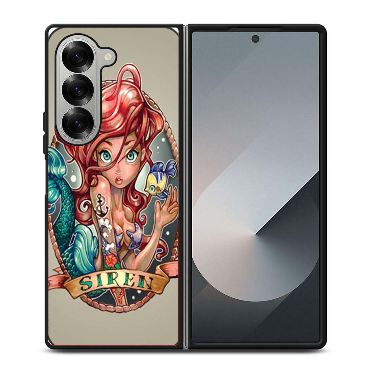 Ariel Little Mermaid Tattoo Samsung Z Fold 6 Case
