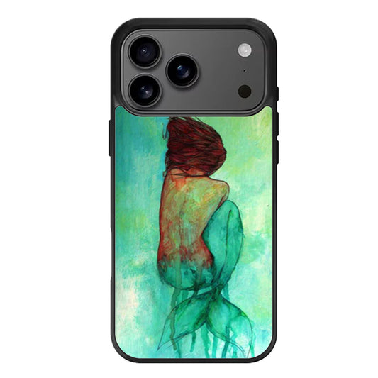 Ariel Little Mermaid Watercolor Paint Art iPhone 17 Pro Max Case