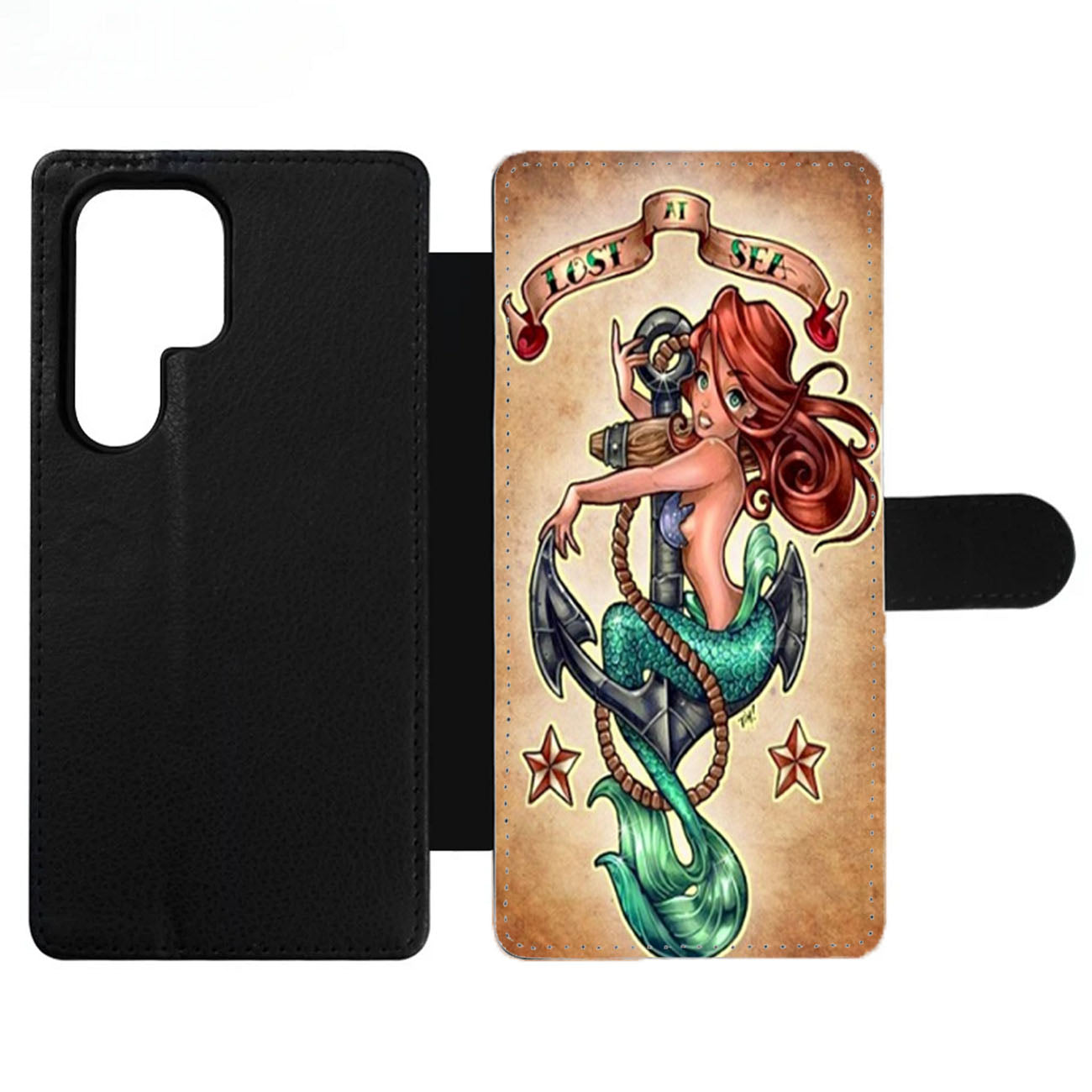 Ariel Lost At Sea Anchor Refuse Wallet Samsung Case