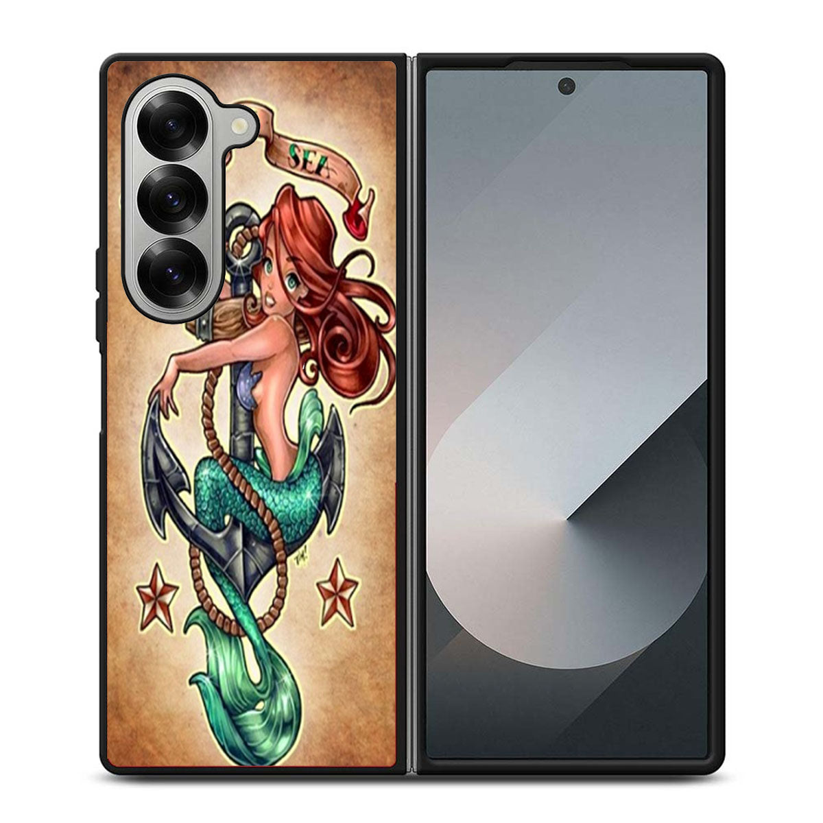 Ariel Lost At Sea Anchor Refuse Samsung Z Fold 6 Case