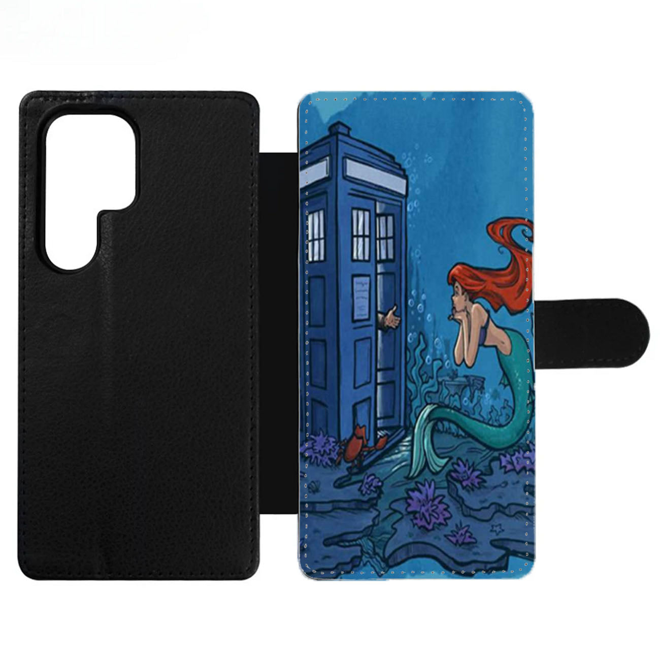 Ariel Mermaid Tardis Wallet Samsung Case