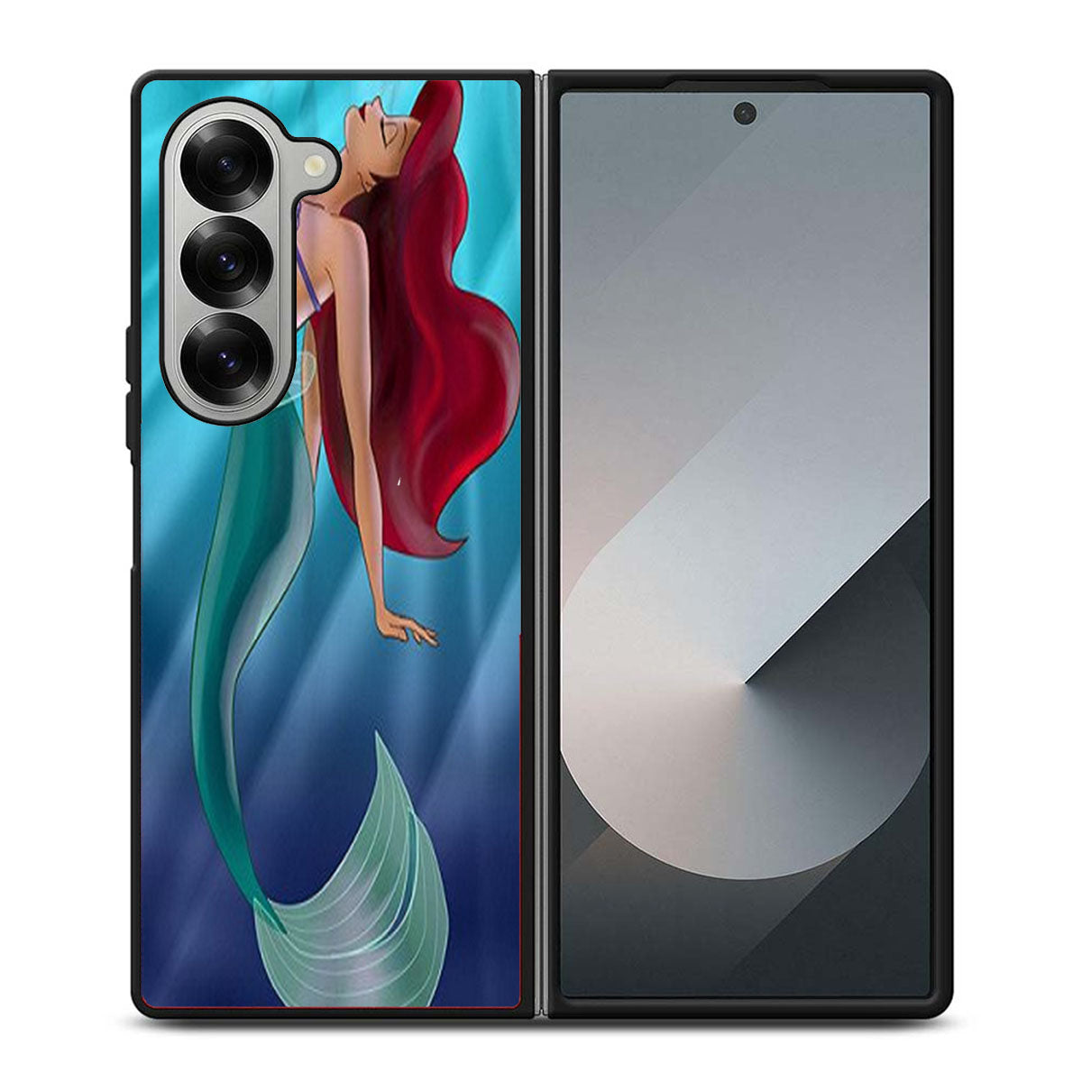 Ariel The Little Mermaid On Tiffany Blue Samsung Z Fold 6 Case
