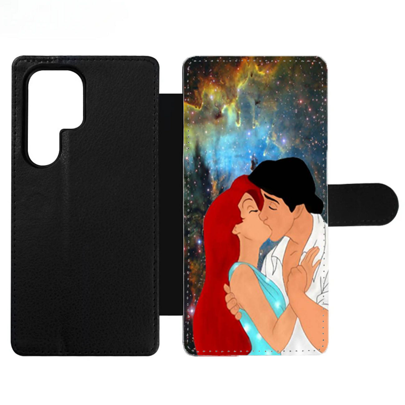Ariel and Eric Kissing On The Space Wallet Samsung Case