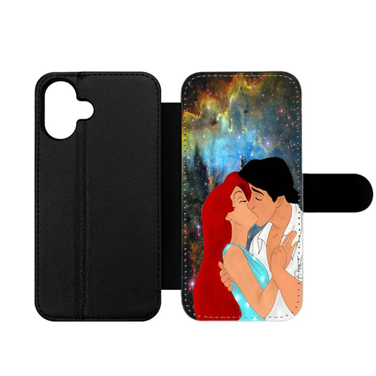 Ariel and Eric Kissing On The Space Wallet iPhone Case