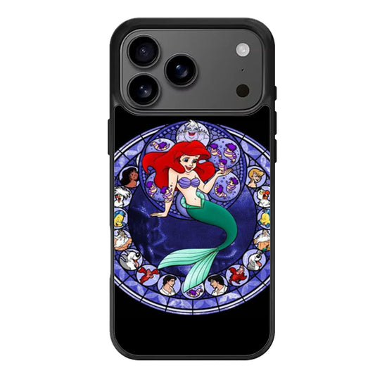 Ariel the Little Mermaid Stained Glass iPhone 17 Pro Max Case