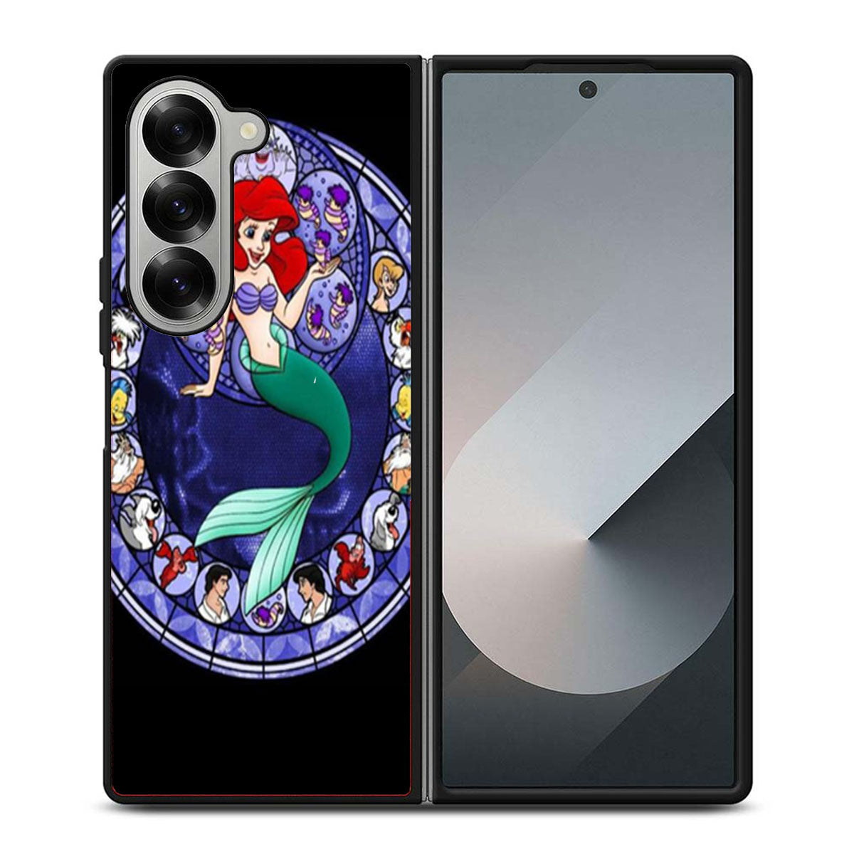 Ariel the Little Mermaid Stained Glass Samsung Z Fold 6 Case