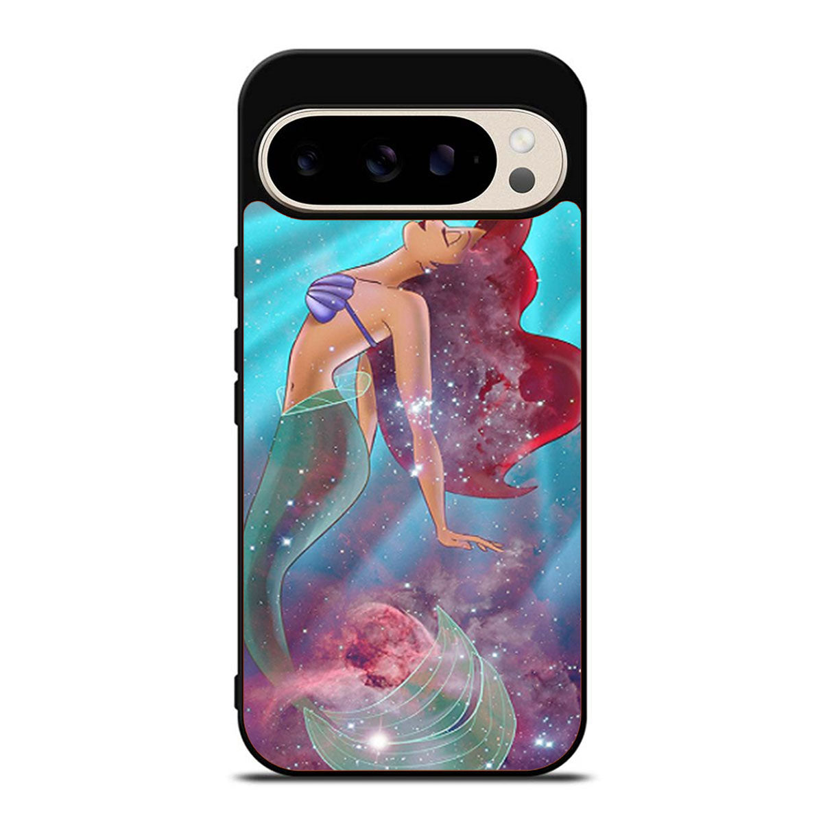 Ariel the Little Mermaid on Galaxy Nebula Google Pixel 9 Pro Case