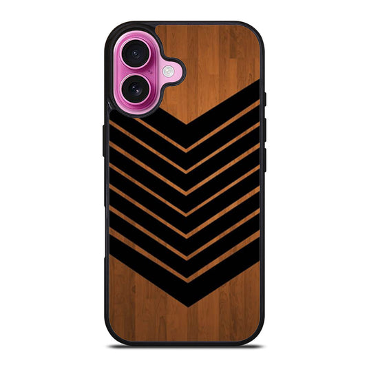 Arrow Teal Wood Black iPhone Case Cover