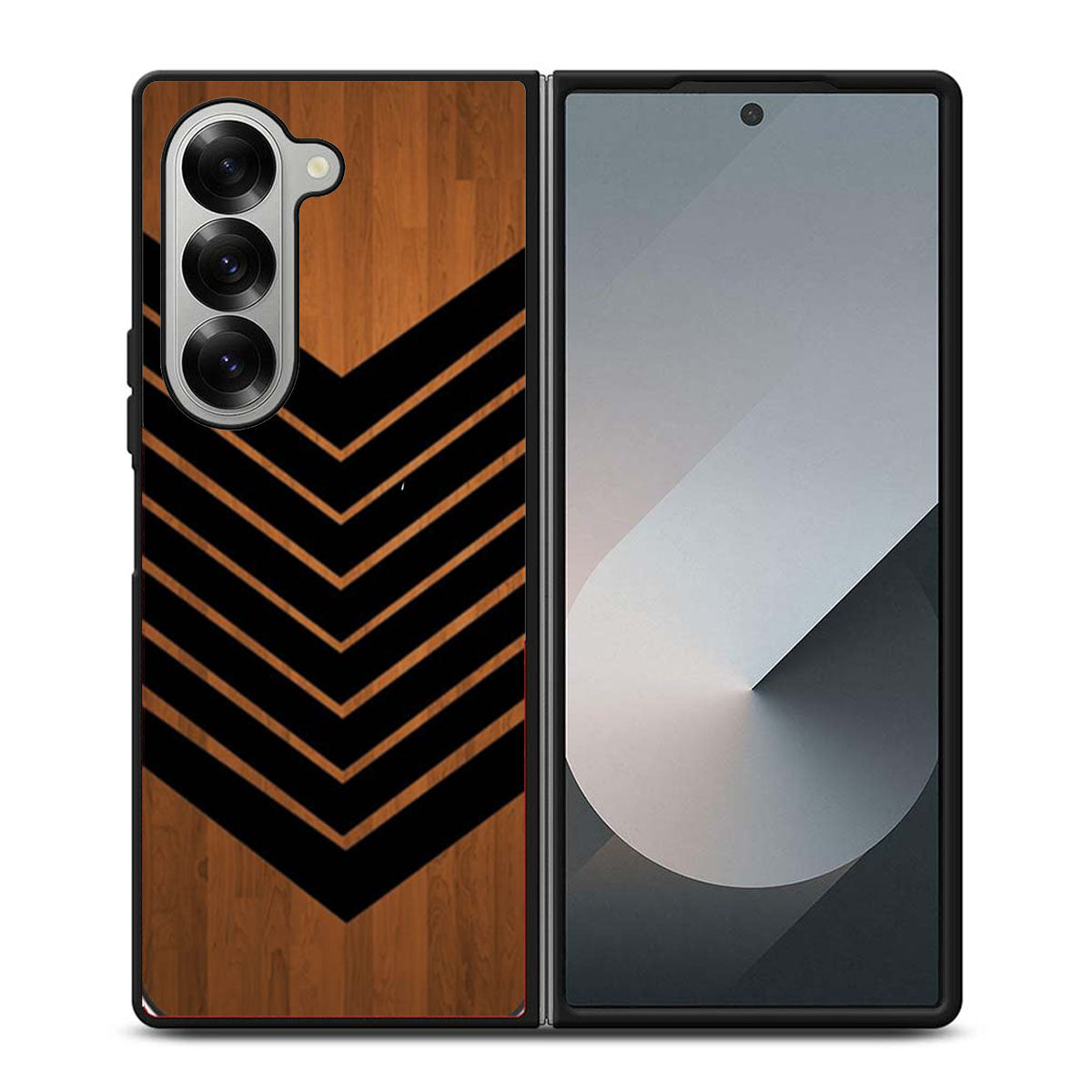 Arrow Teal Wood Black Samsung Z Fold 6 Case