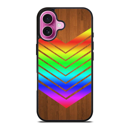 Arrow Teal Wood Rainbow iPhone Case Cover