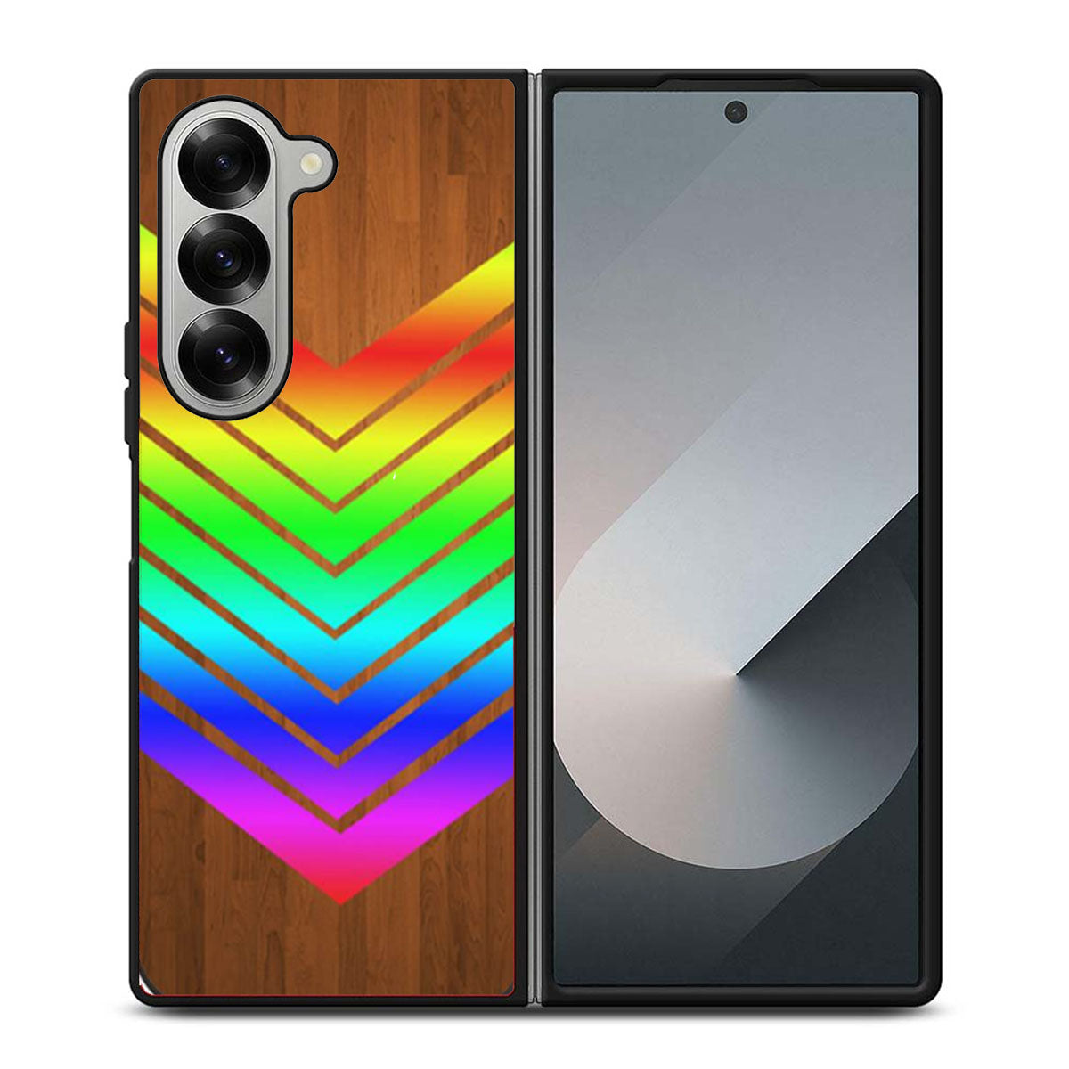Arrow Teal Wood Rainbow Samsung Z Fold 6 Case