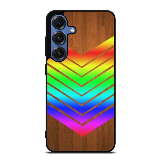 Arrow Teal Wood Rainbow Samsung S25 Ultra Case