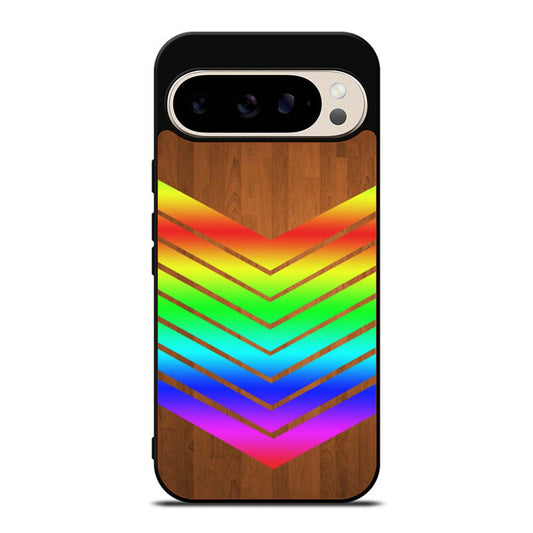 Arrow Teal Wood Rainbow Google Pixel 9 Pro Case