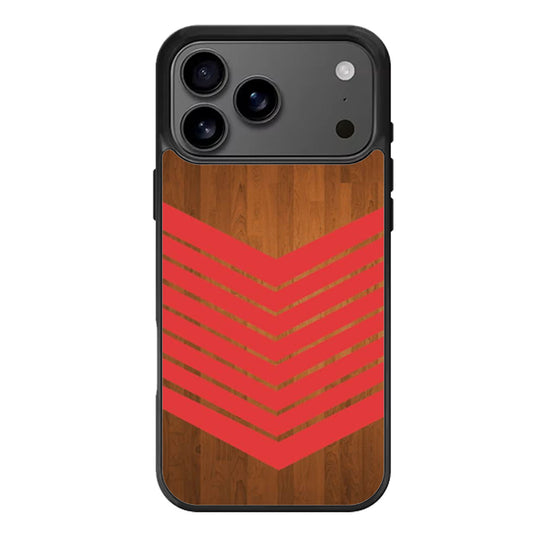 Arrow Teal Wood Red iPhone 17 Pro Max Case