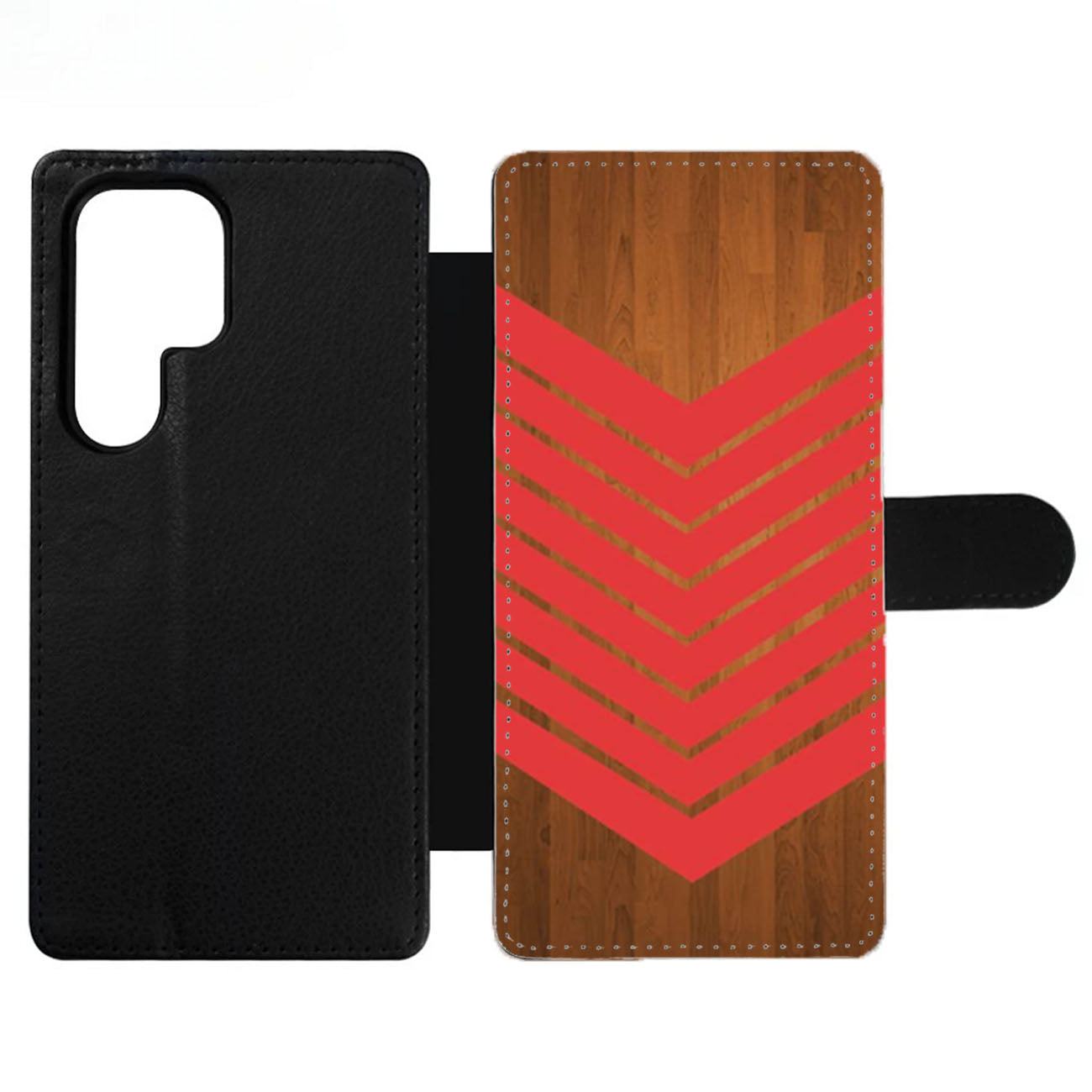 Arrow Teal Wood Red Wallet Samsung Case