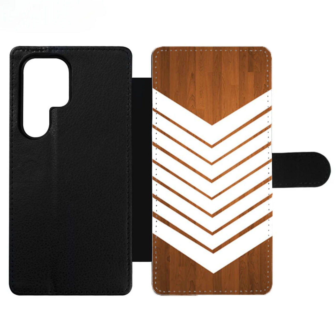 Arrow Teal Wood White Wallet Samsung Case