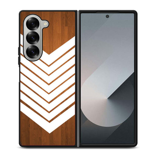 Arrow Teal Wood White Samsung Z Fold 6 Case