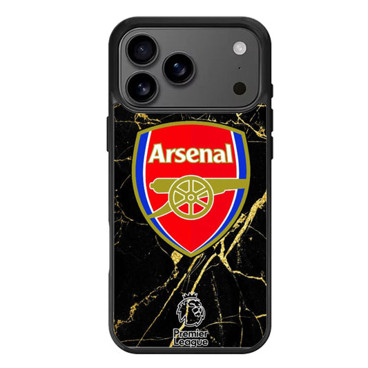 Arsenal FC Black Marble iPhone 17 Pro Max Case