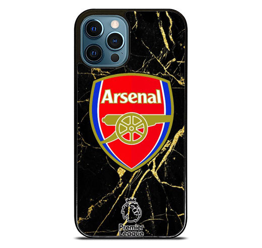 Arsenal FC Black Marble iPhone 14 Pro Max Case