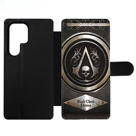 Assassins Creed Black Flag logo Wallet Samsung Case