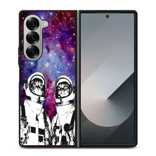 Astronaut Cat Galaxy Space Nebula Samsung Z Fold 6 Case