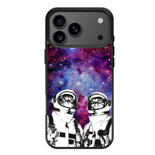 Astronaut Cat Galaxy Space Nebula iPhone 17 Pro Max Case