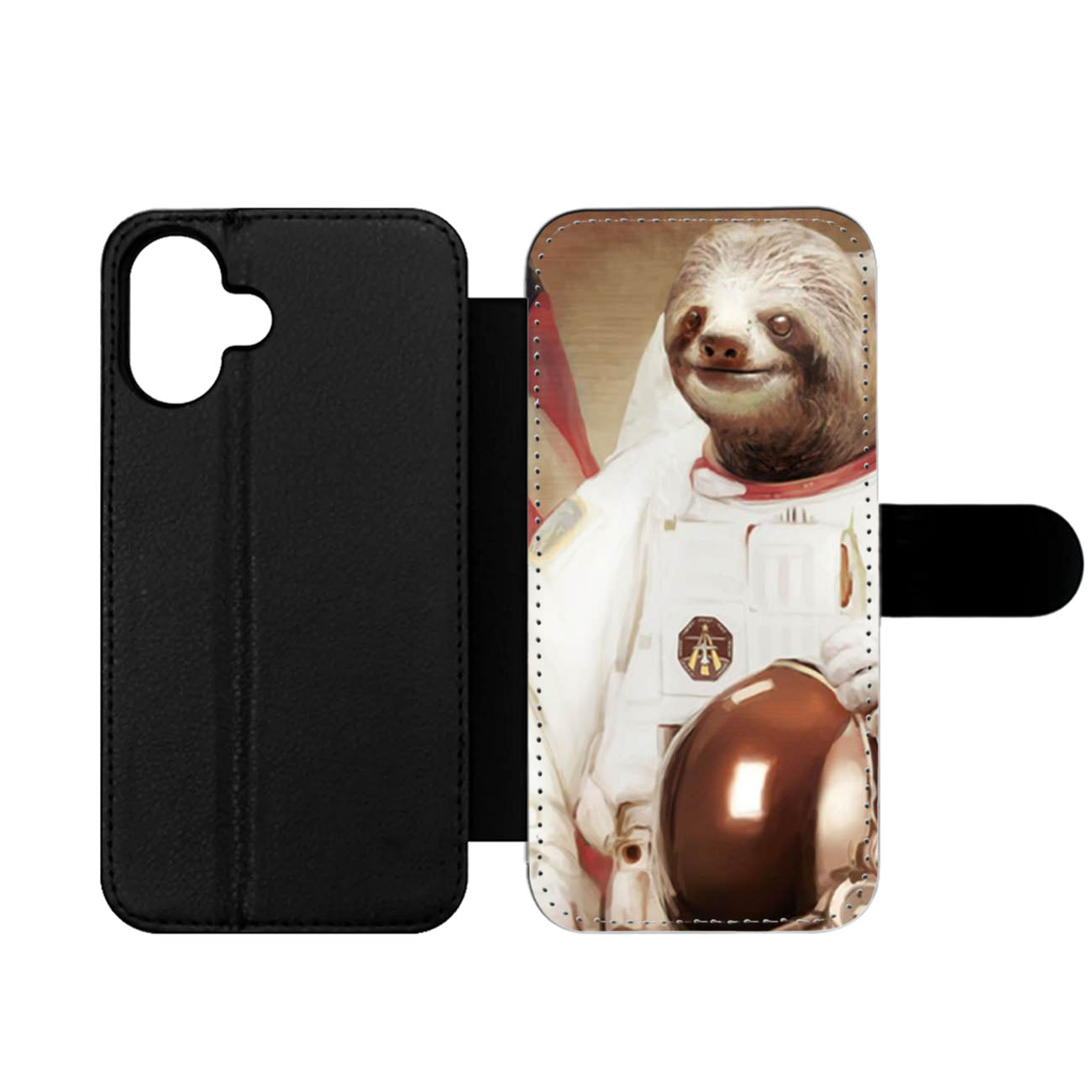 Astronaut Sloth Wallet iPhone Case