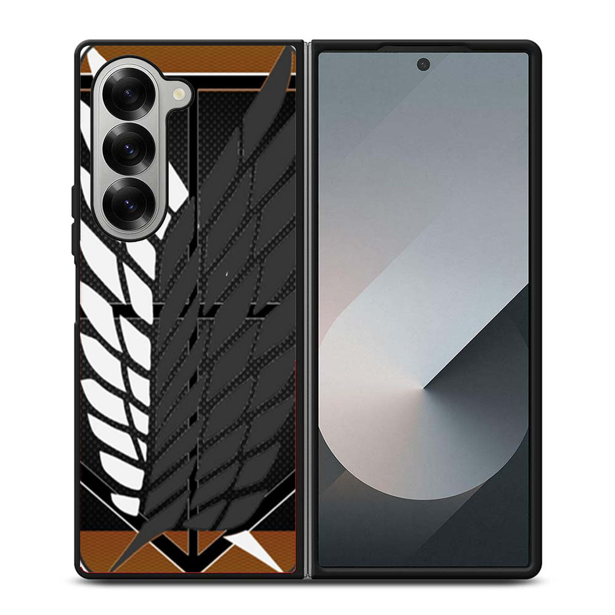 Attack On Titan Logo Carbon Custom Samsung Z Fold 6 Case